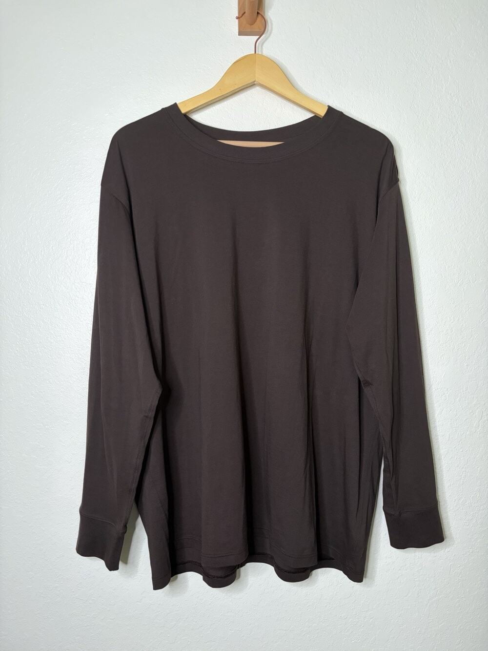 Lululemon All Yours Long Sleeve Shirt in Espresso Women's Size 10-12